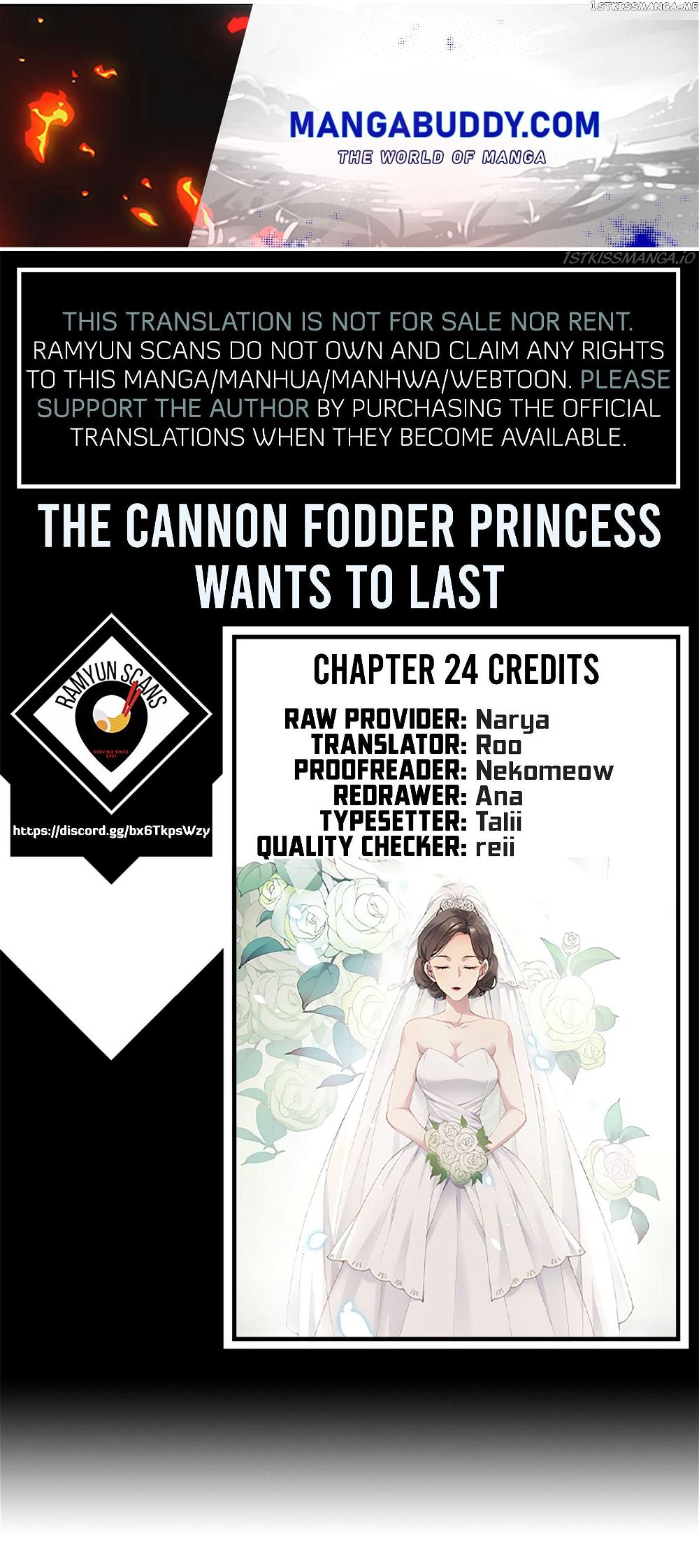 The Cannon Fodder Princess Wants To Last chapter 24 - Page 1